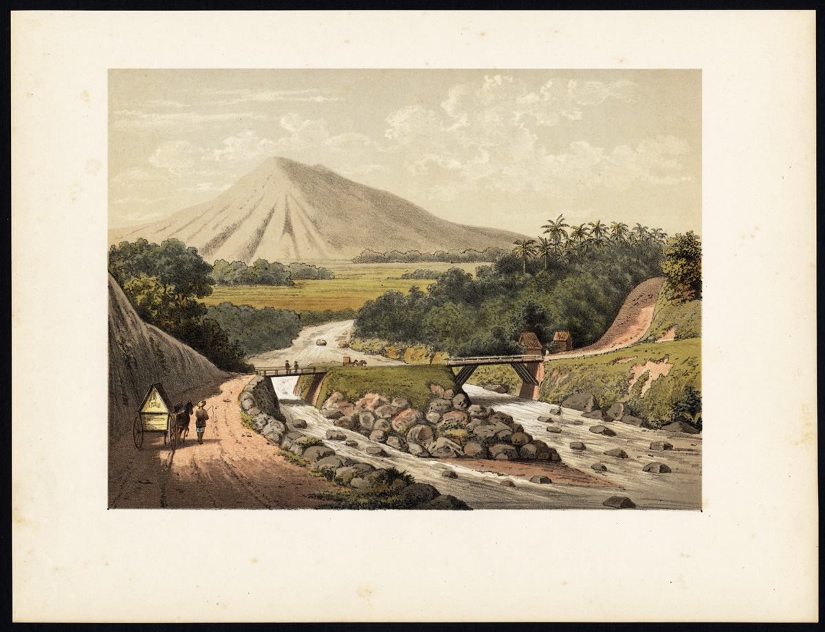 Antique Print of the Ciliwung River by Perelaer (1888)