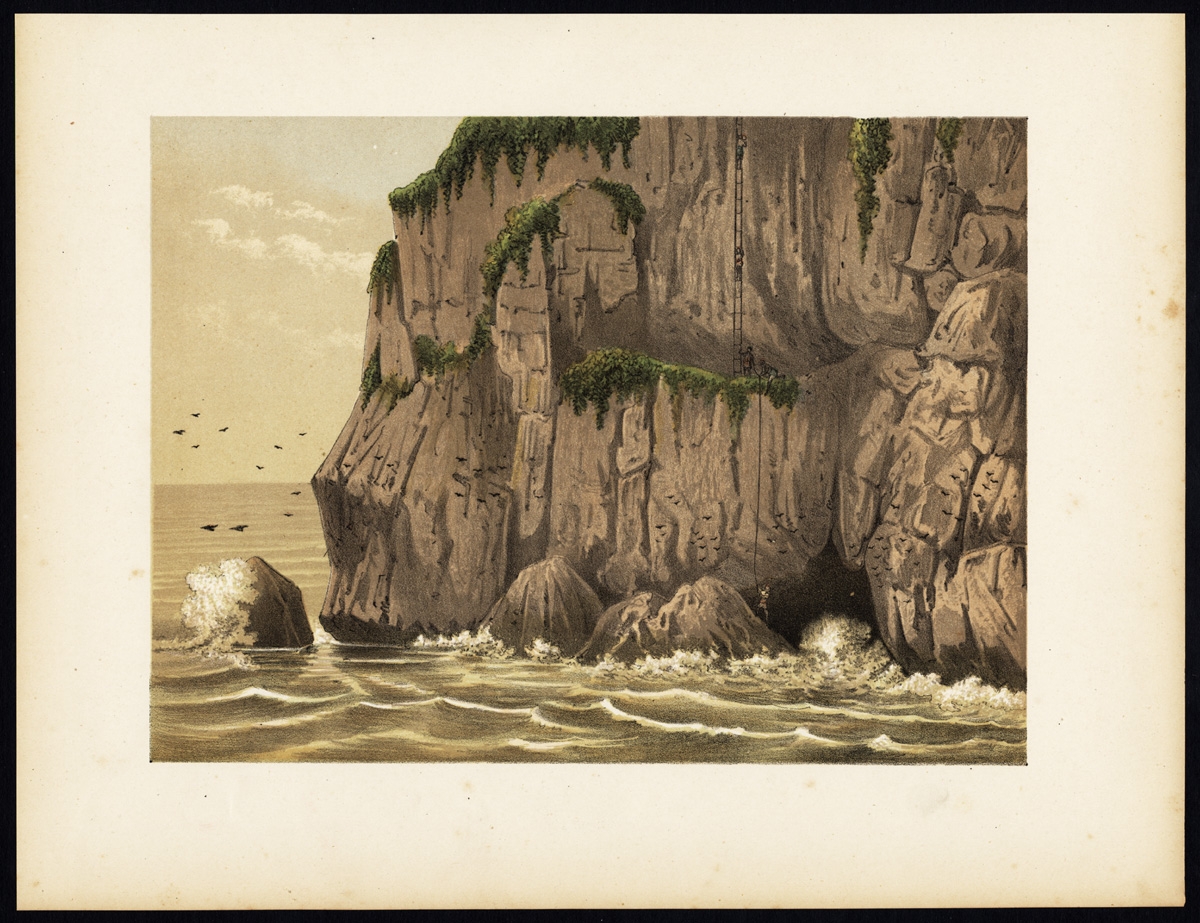 Antique Print of the Gunung Balong Mountain (Java) by Perelaer (1888)