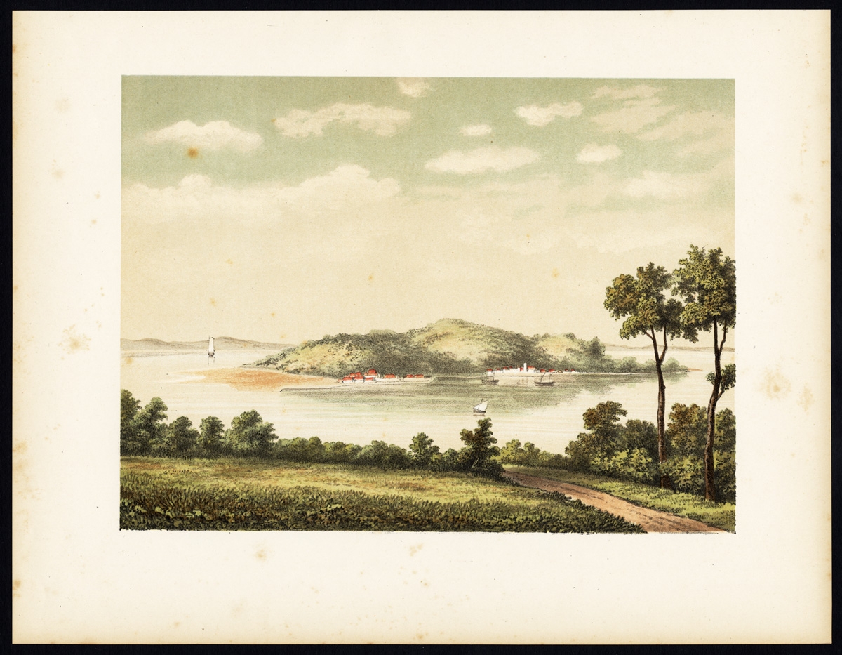 Antique Print of Penyengat Island by Perelaer (1888)