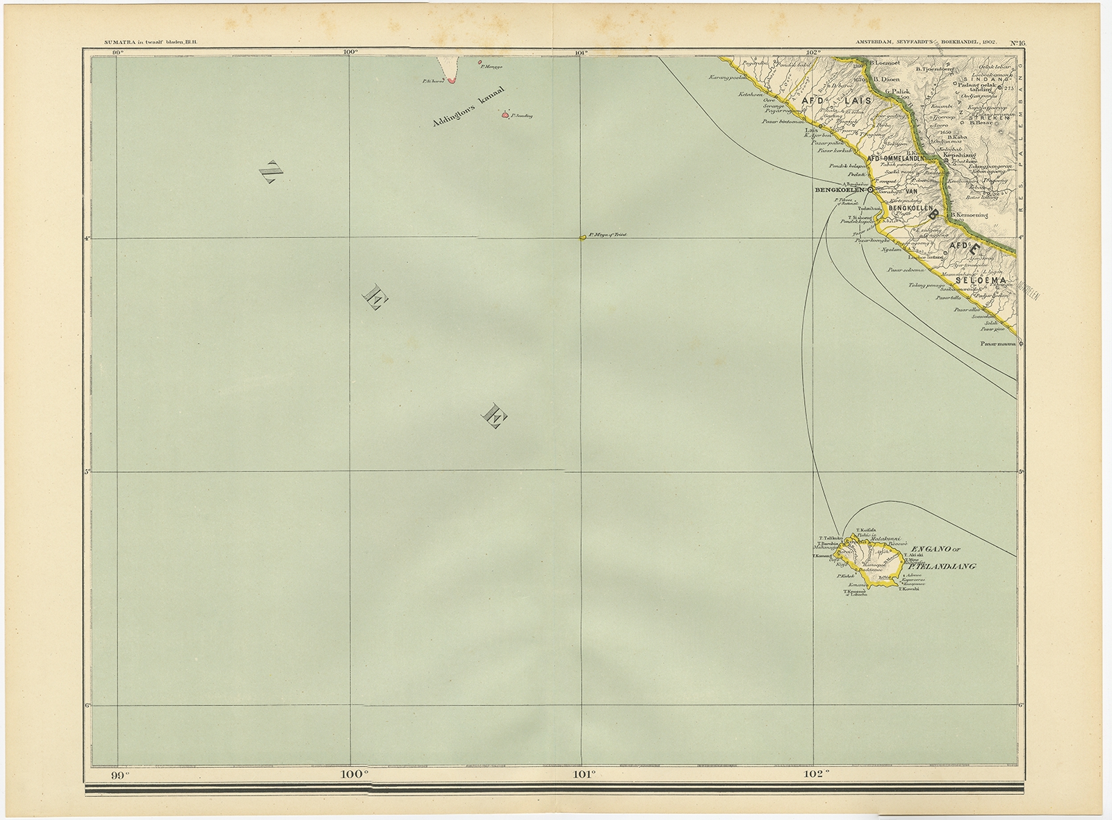 Map of Bengkulu Region – Dornseiffen c.1900