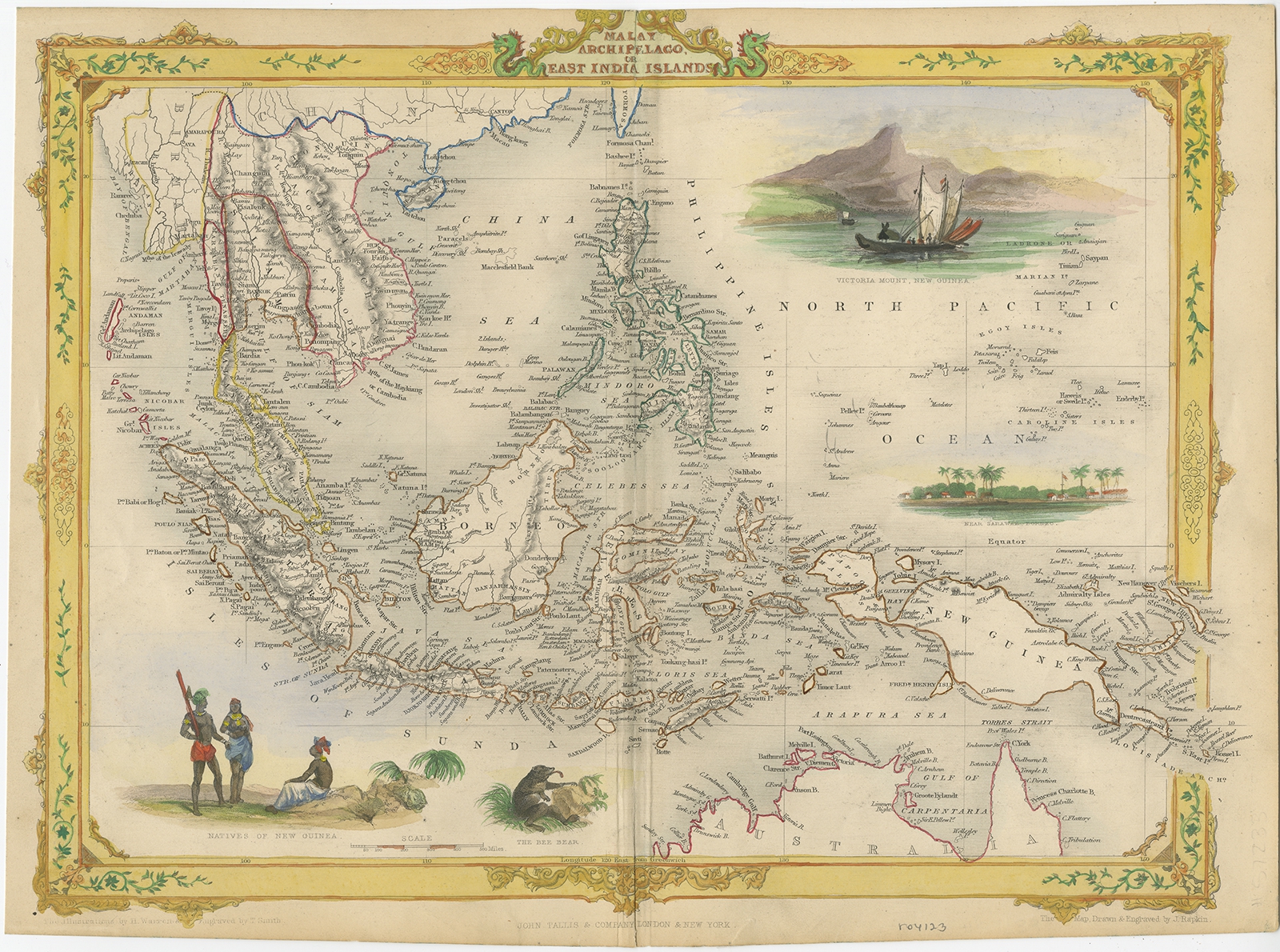 Malay Archipelago or East India Islands – Tallis (c.1851)