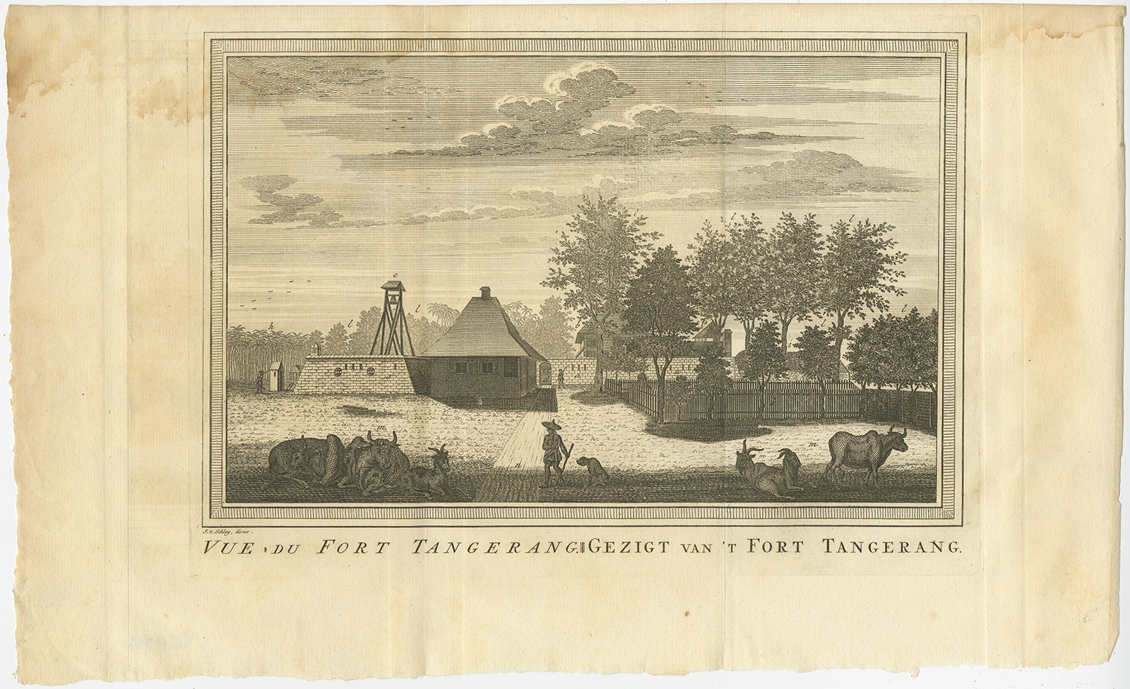 Vue du Fort Tangerang – Van Schley (1763)