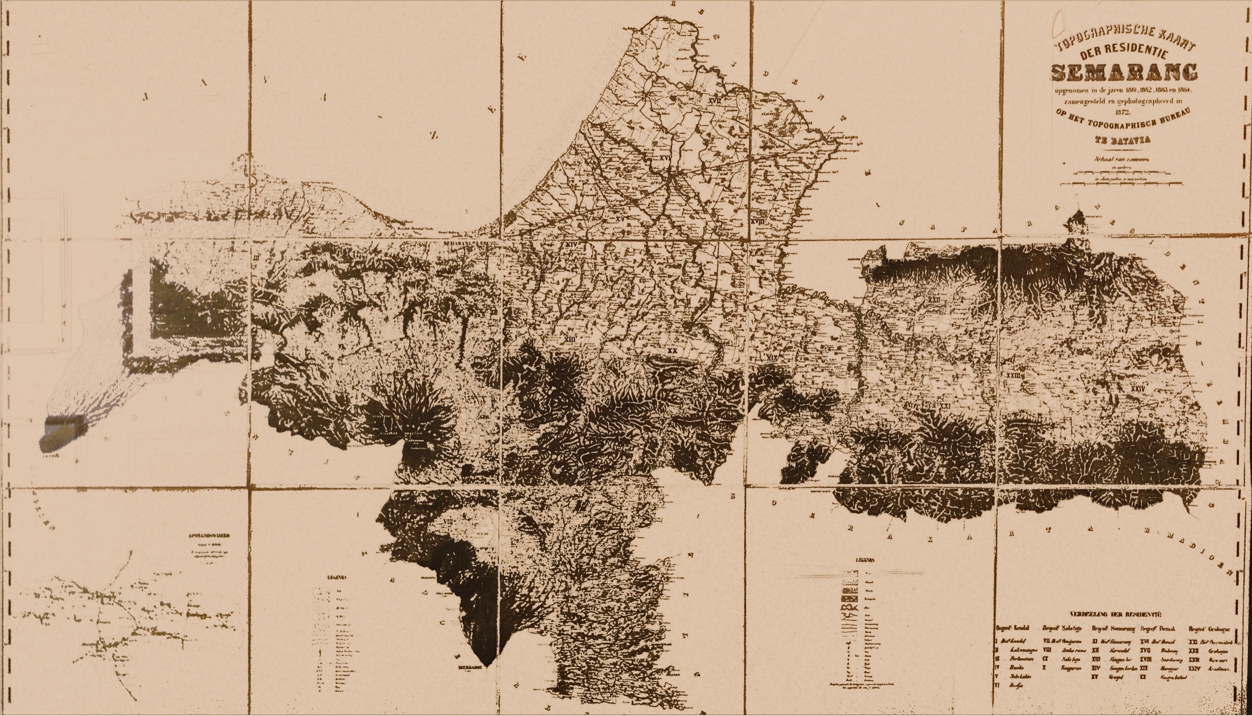 Topography Map of Semarang – Batavia Bureau (c.1872)