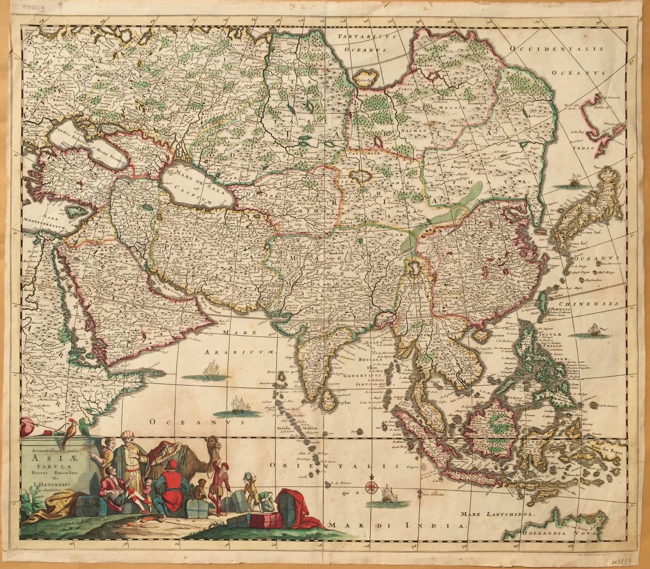 Antique Map of Asia by Danckerts (1680)