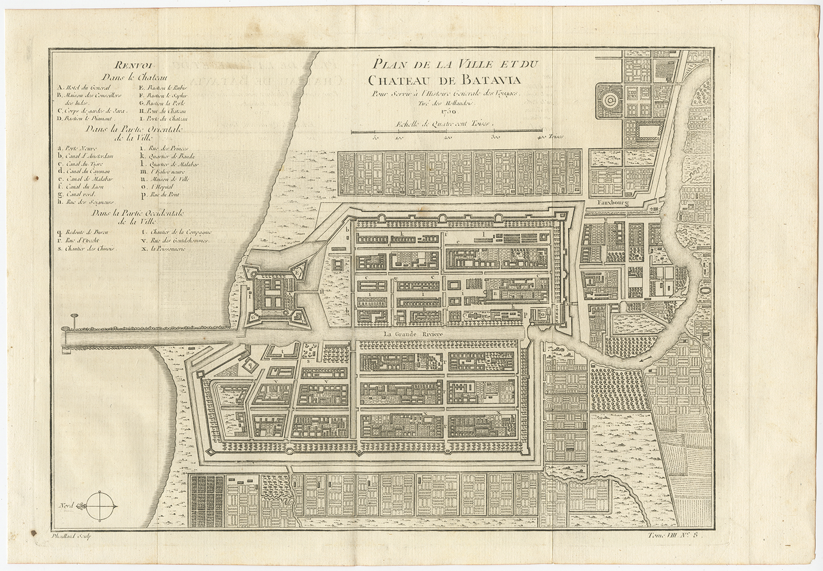 Map of Batavia – Bellin (1750)