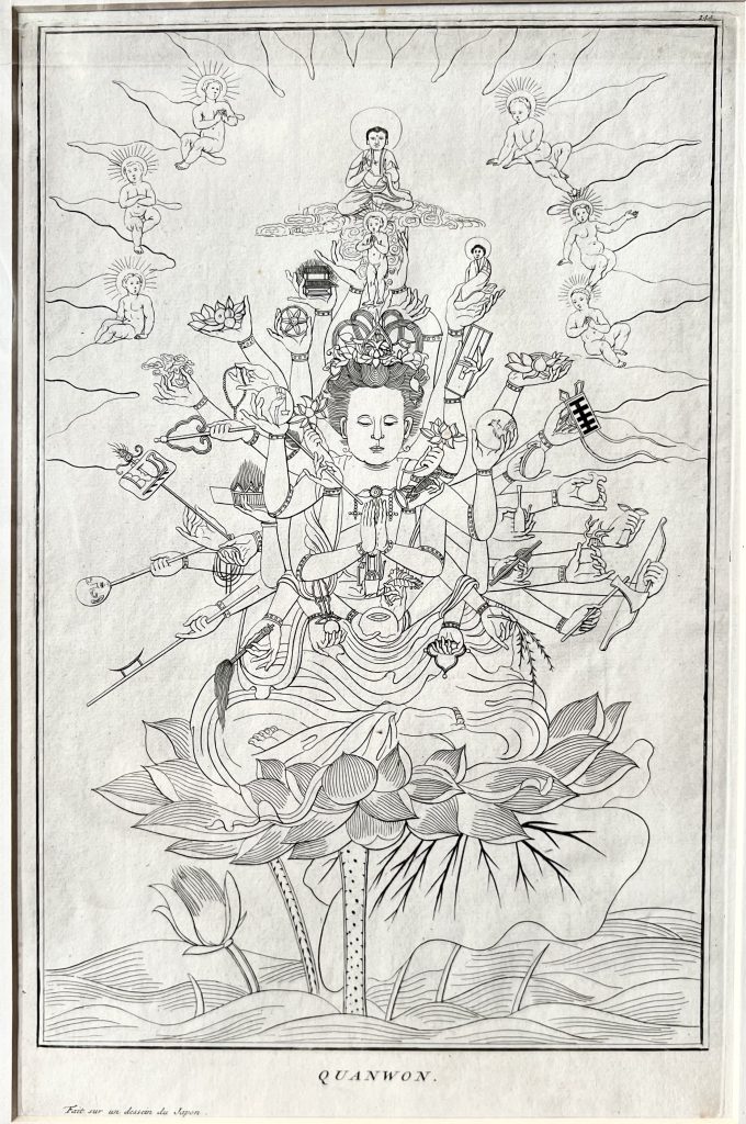 Antique Print of Quanwon by Picart (1727)