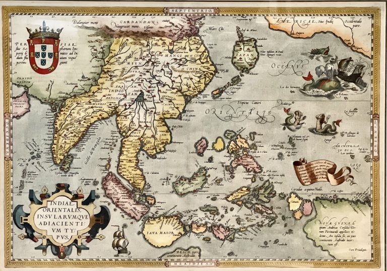 Antique Map South-East Asia by Ortelius (c. 1595)