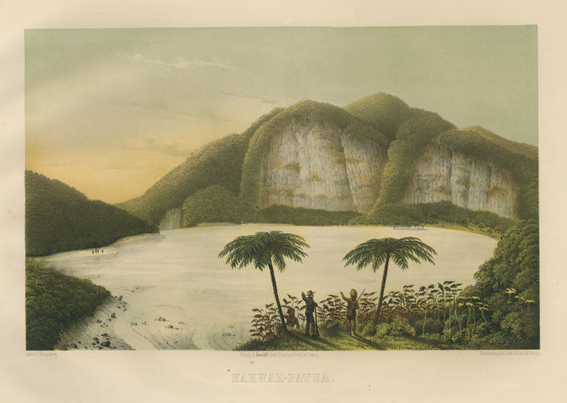 Antique Print Kahwah-Patua by Junghuhn (c.1853)