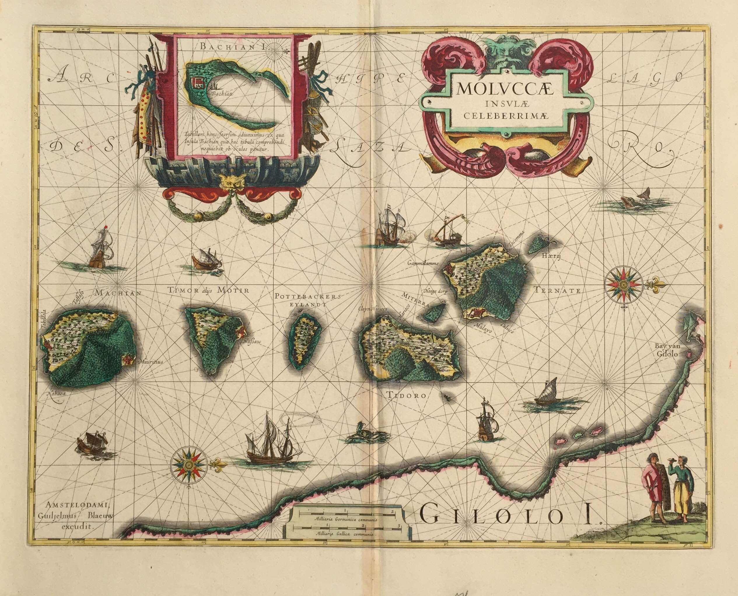 Antique Map Spice Islands by Blaeu (c.1630)