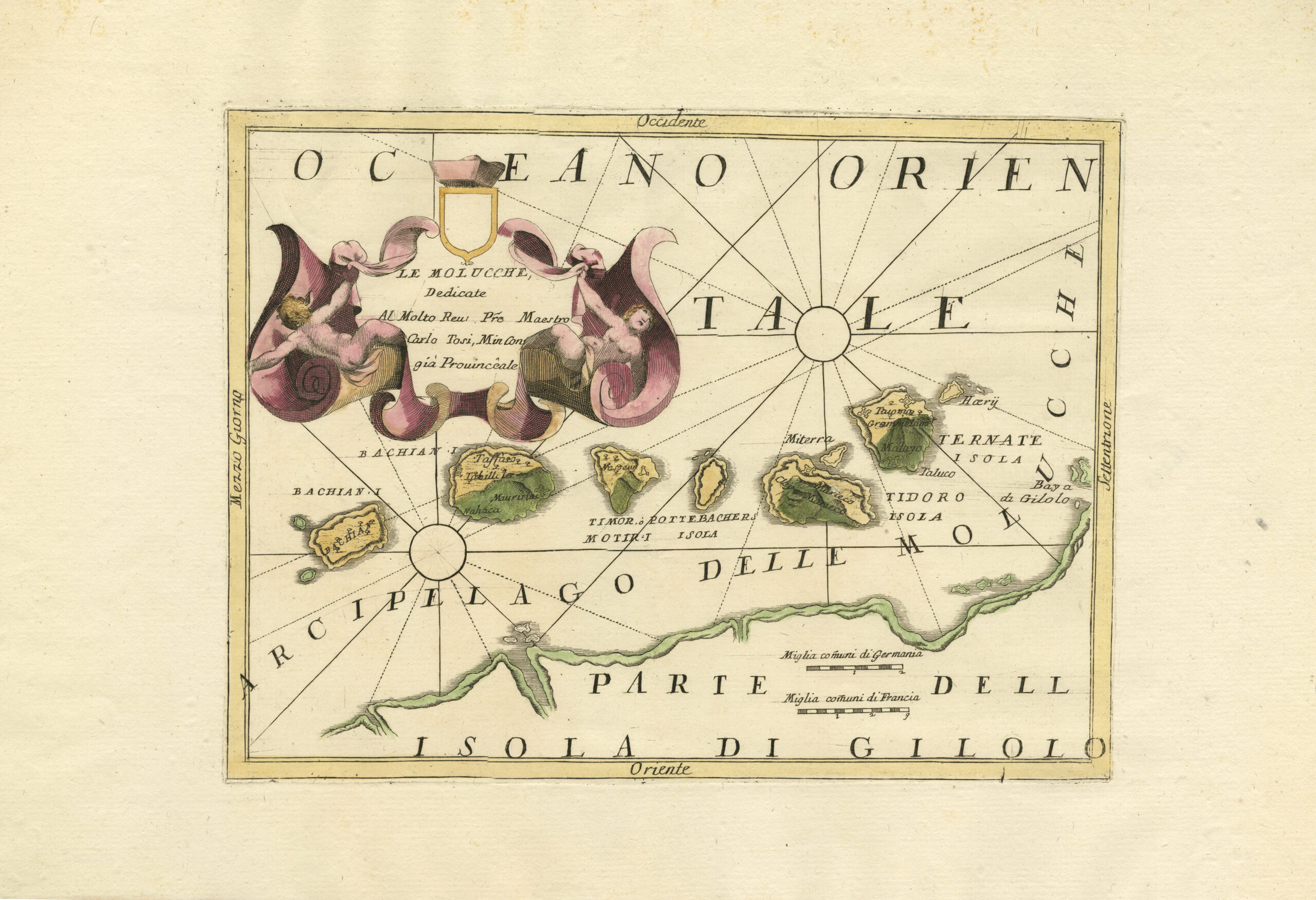 Antique Map Spice Islands by Coronelli (c.1690)
