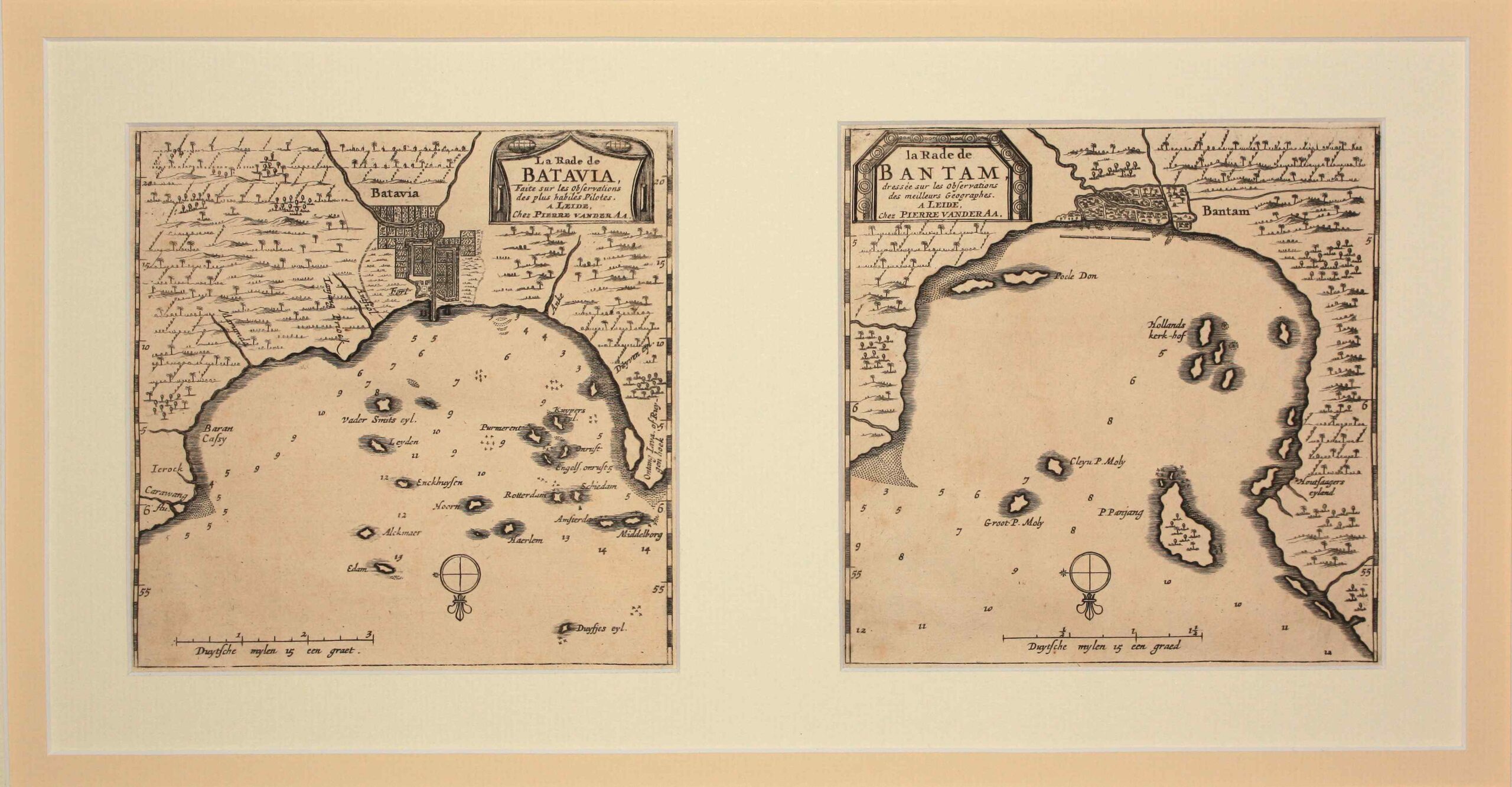 Antique Map Batavia and Bantam by Van der Aa (c.1714)