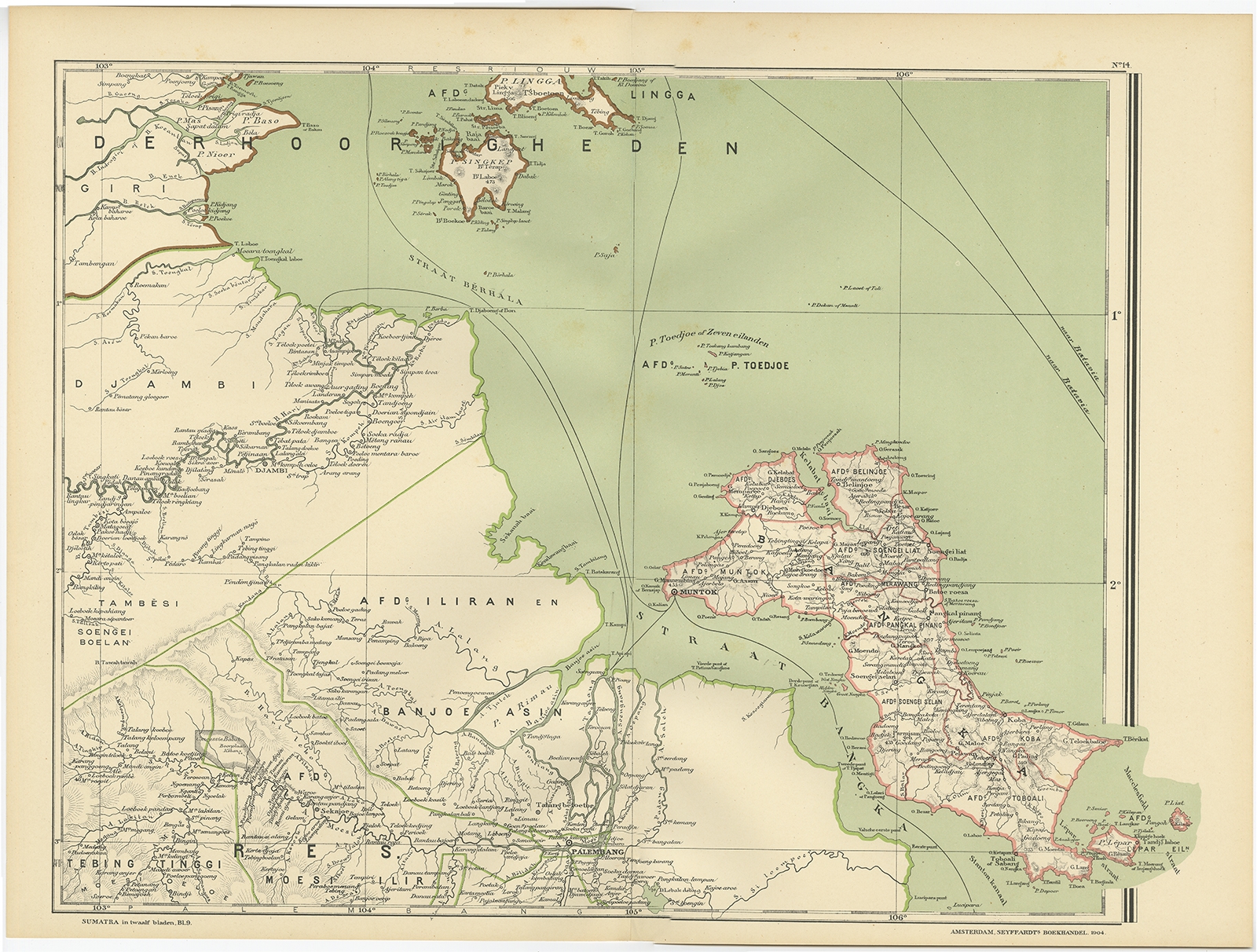 Map of Banyuasin Regency – Dornseiffen c.1900