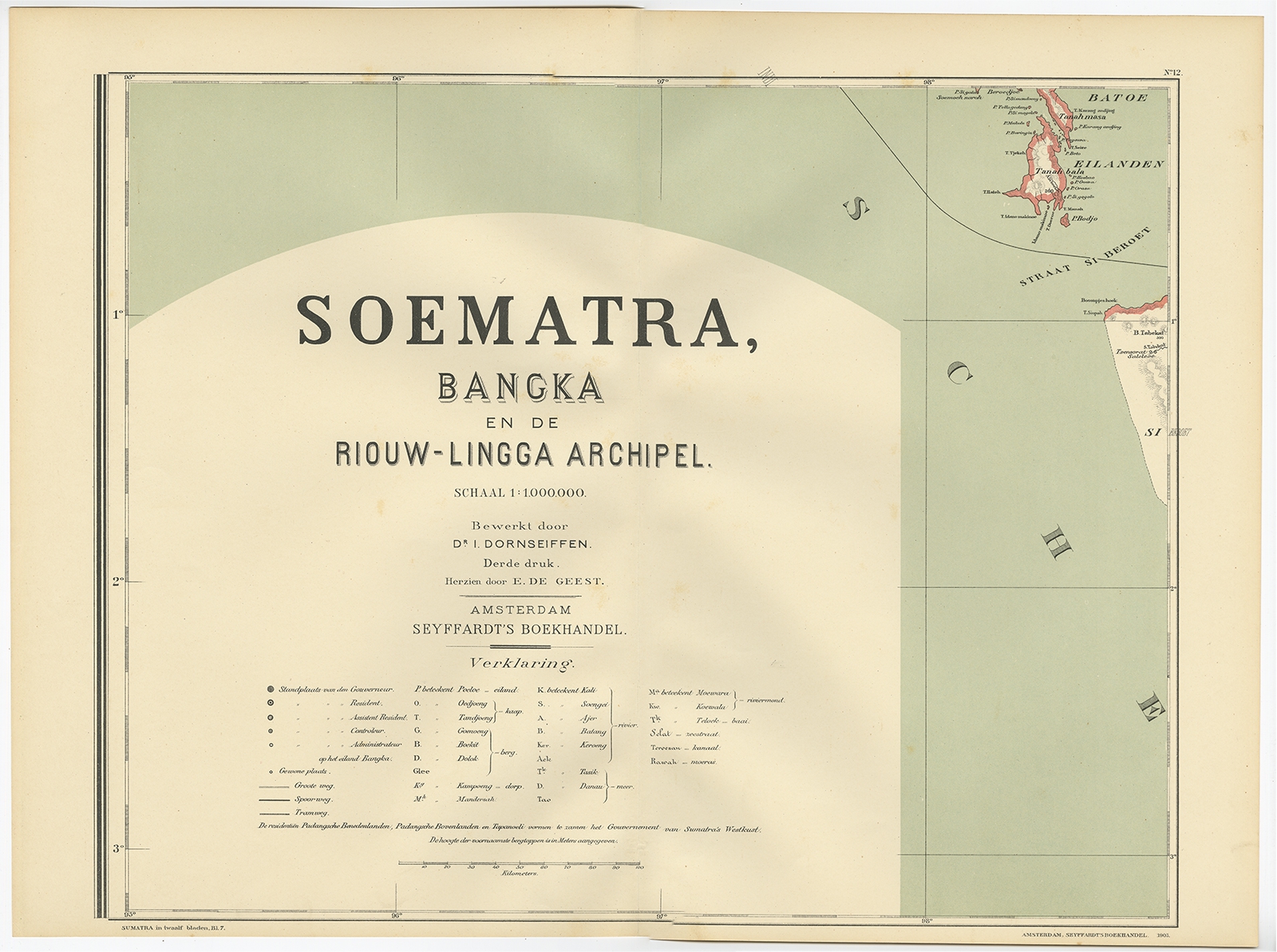 Map of Batu Islands – Dornseiffen c.1900