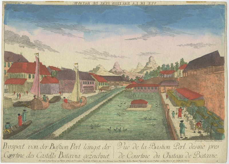View of the Pearl Bastion of Castle Batavia – Habermann (c.1780)