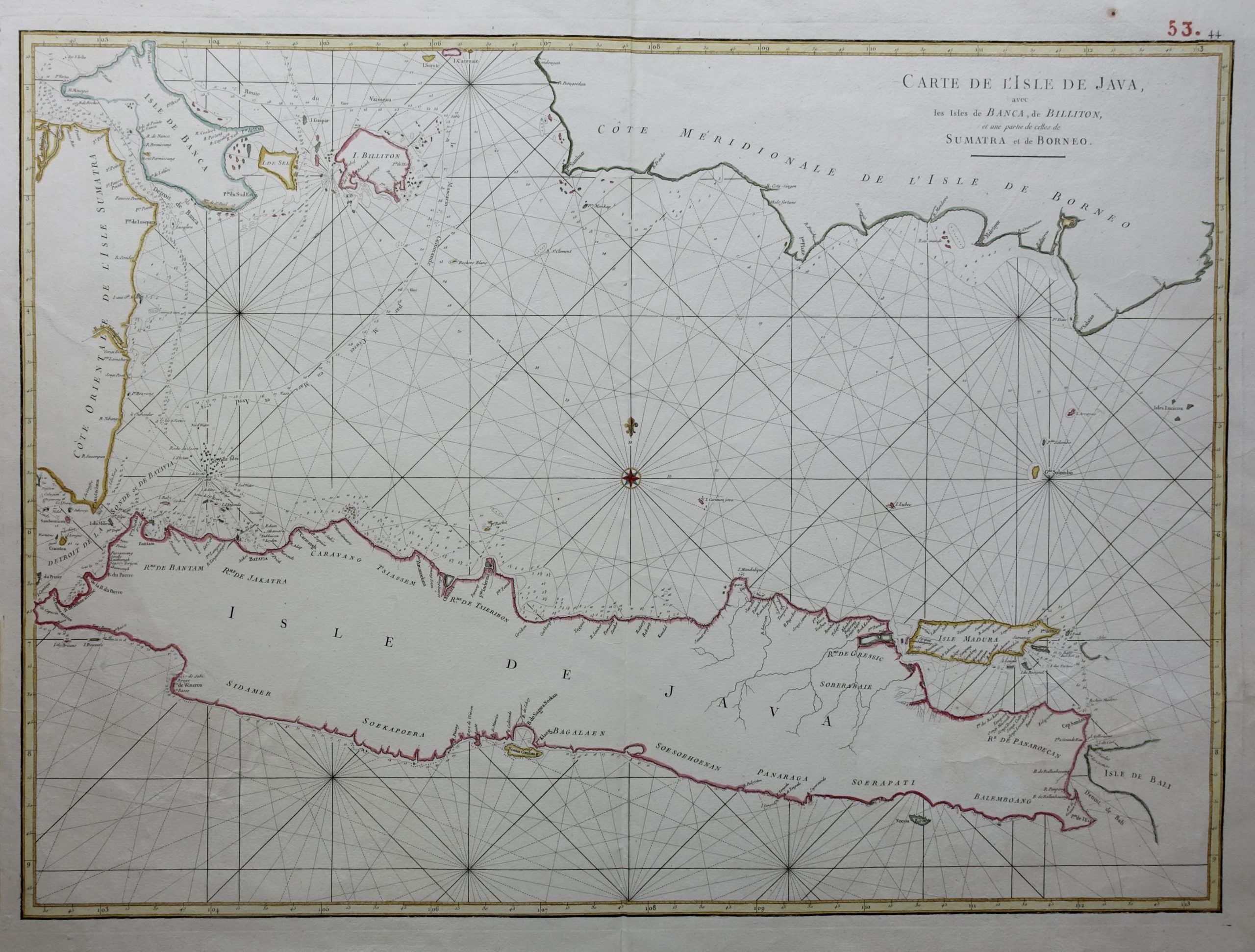 Sea Chart of Java – Mannevillette (1750)