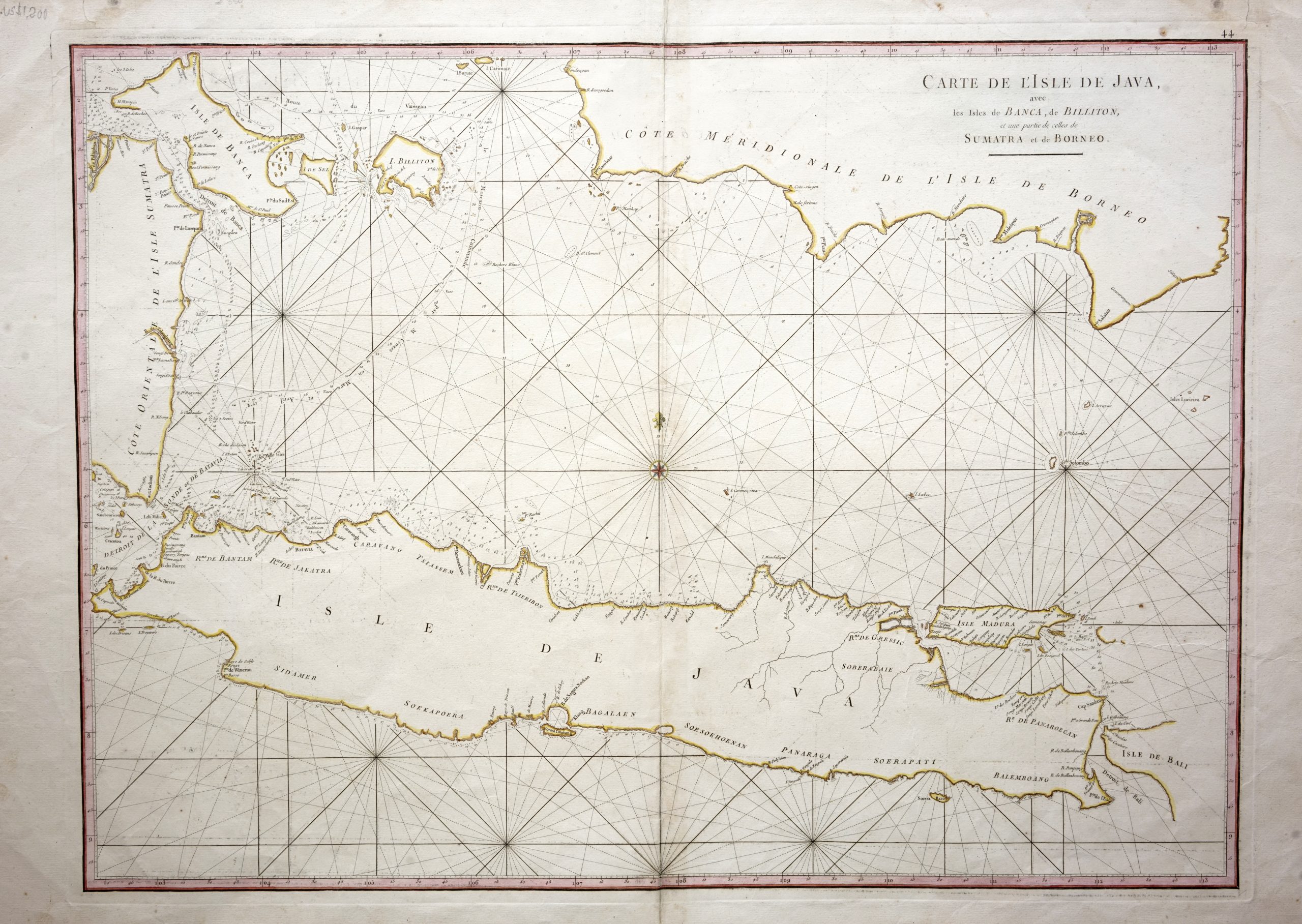 Sea Chart of Java Island – Mannevillette (c.1745)