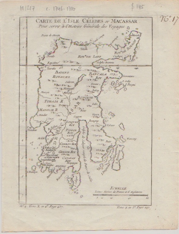 Map of Celebes – Bellin/Schley (1776)