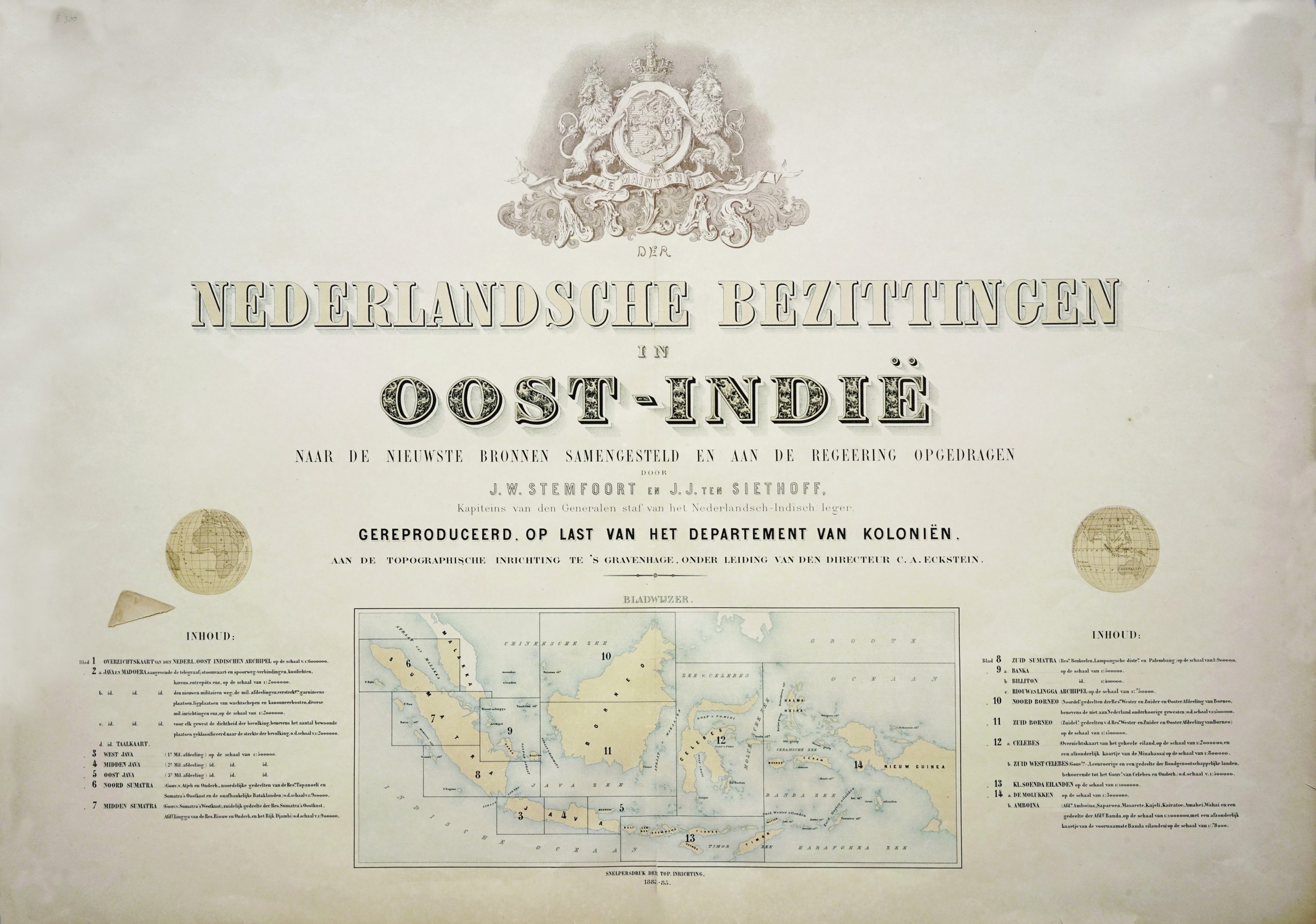 Front page of East Indies Atlas – Stemfoort & Siethoff (c.1883-1885)