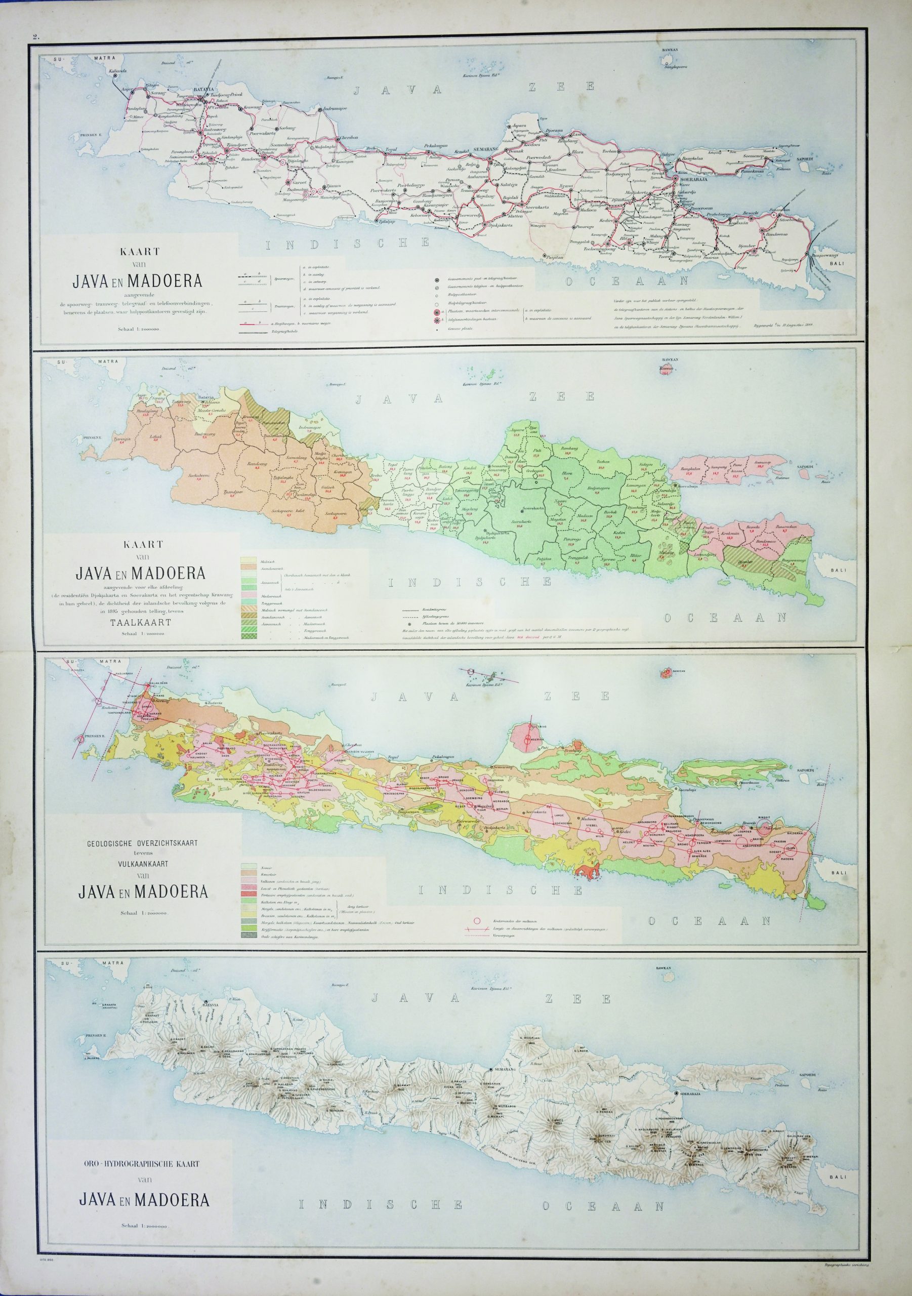 Map of Java and Madura – Stemfoort & Siethoff (c.1900)