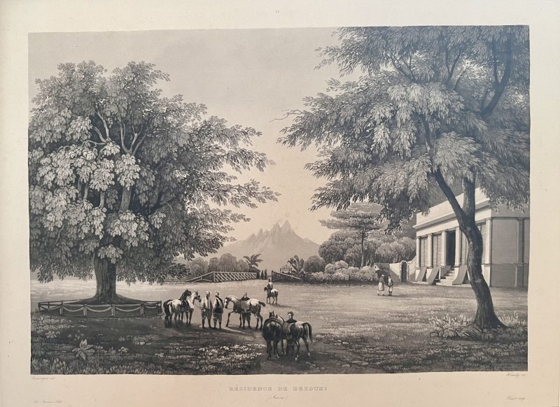 Antique Print of Governor’s Residence in Besuki, East Java – Himely (c.1835)