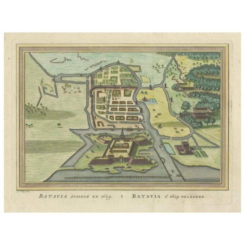 Bird’s Eye View of Batavia – Van der Schley (c.1763)