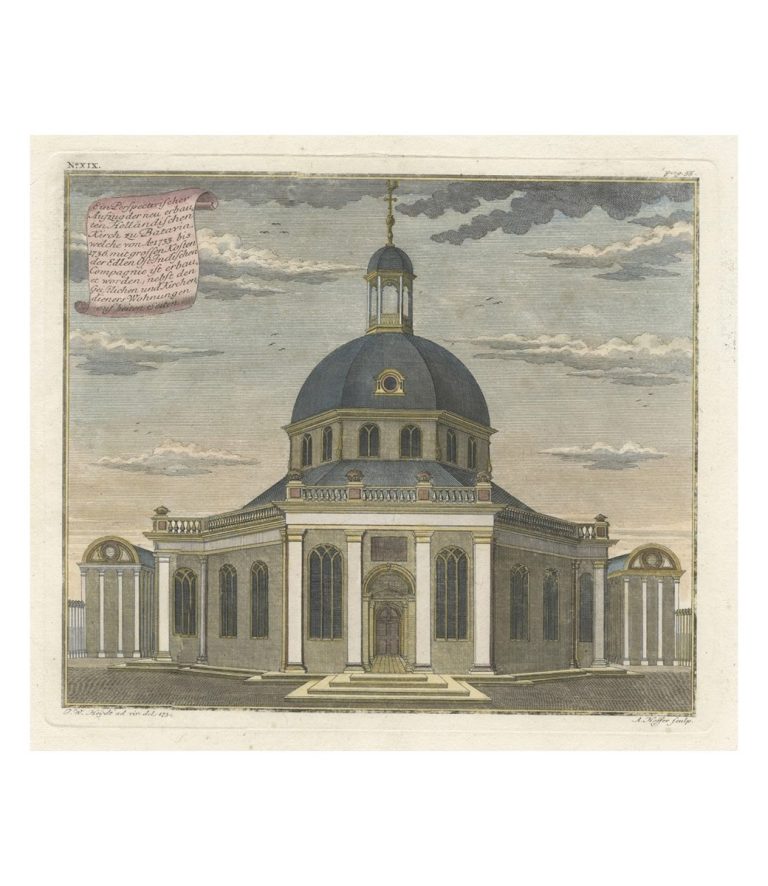 View of the Dutch Church in Batavia – Heydt (c.1738)