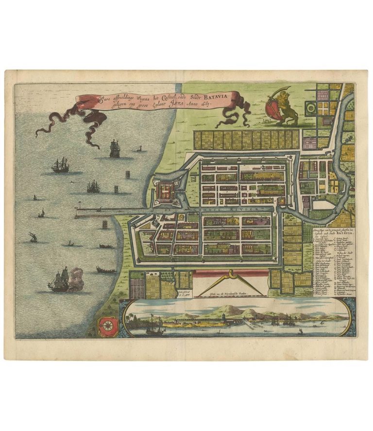 Plan of Batavia – Montanus (c.1679)