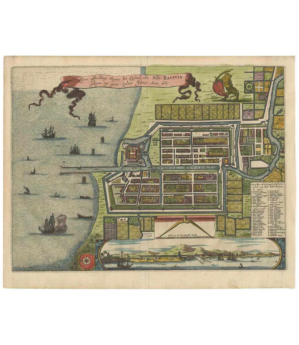 Plan of Batavia – Montanus (c.1679)